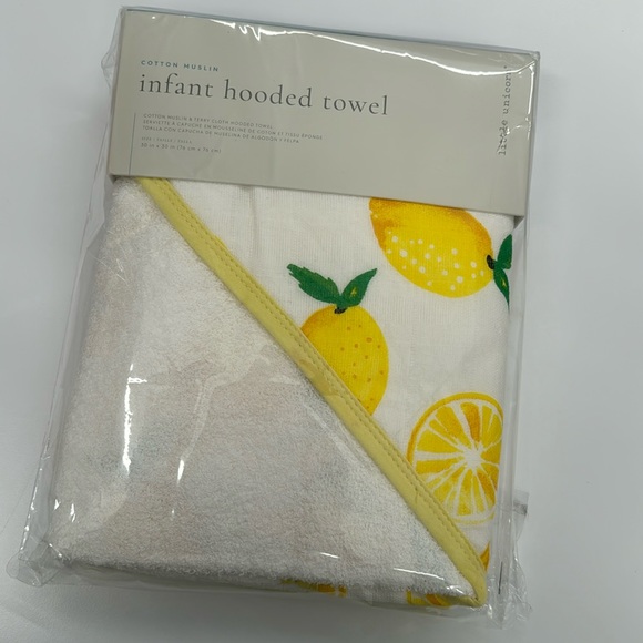 NEW | Little Unicorn Infant Hooded Towel, Lemon - Picture 3 of 7